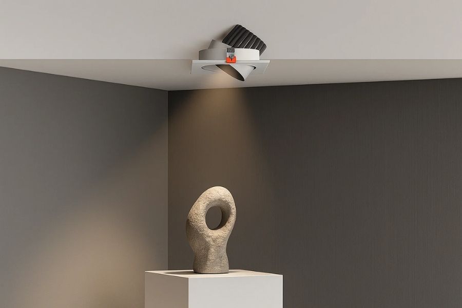 Đèn LED âm trần chỉnh hướng chiếu GD465B 8 Đèn LED âm trần GD465B Ledee chỉnh góc chiếu