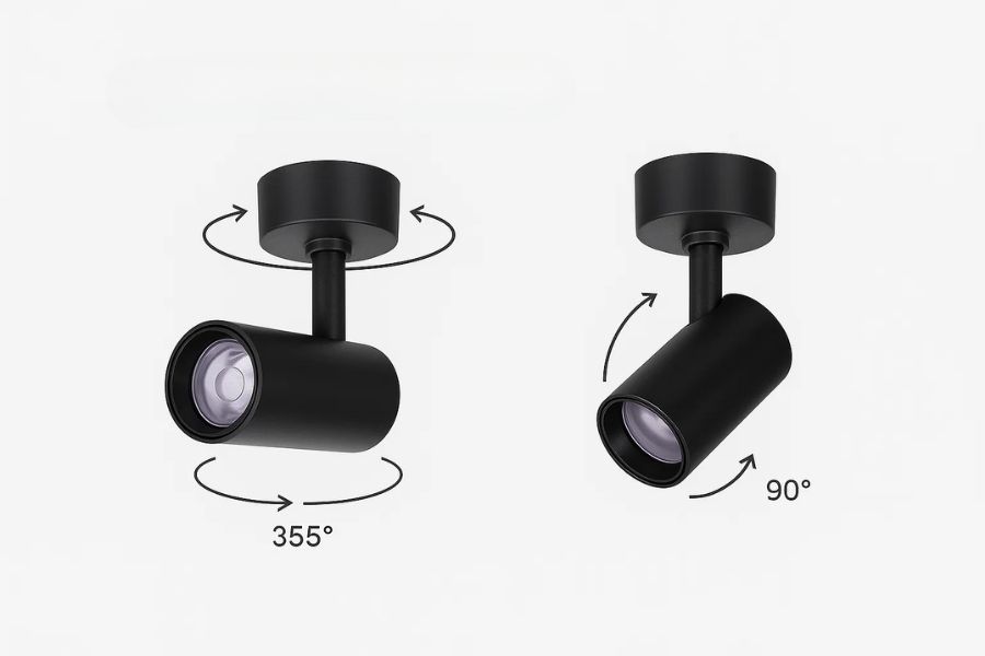 Đèn LED spotlight nổi trần chỉnh hướng ST320RN-B 10 Đèn LED spotlight chiếu rọi ST320RN-B Ledee chỉnh hướng chiếu linh hoạt