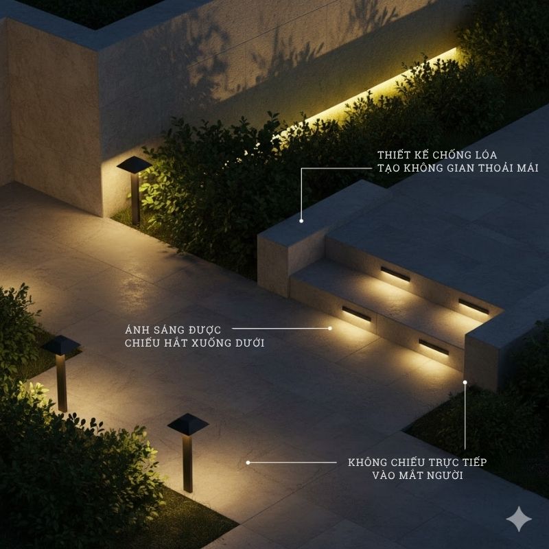 Thiết kế & sử dụng đèn chiếu sáng cảnh quan có độ chói thấp (UGR ≤ 19) 