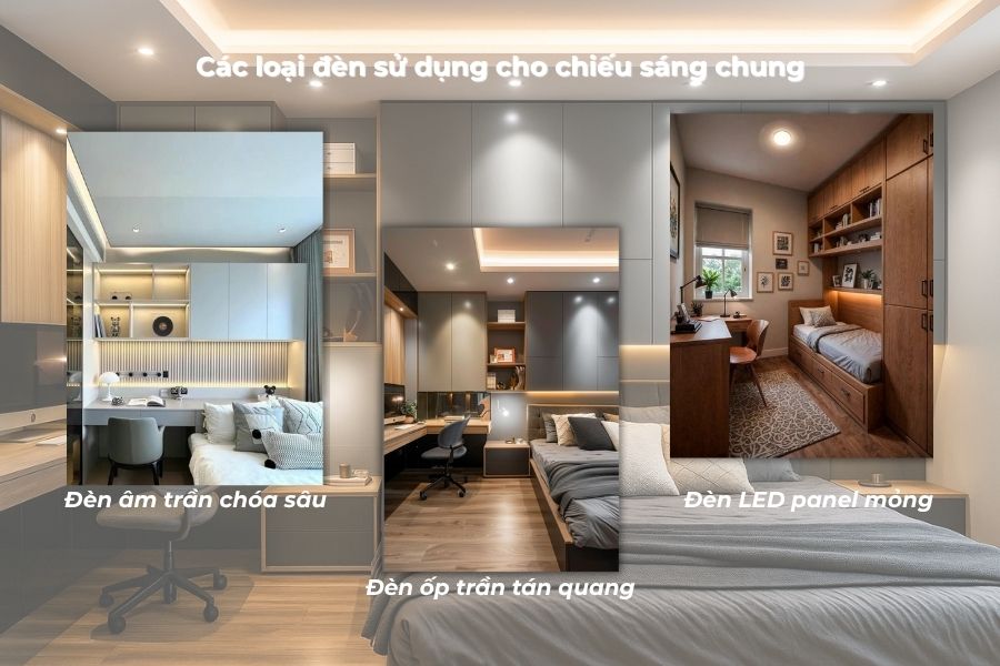 Các loại đèn sử dụng cho chiếu sáng chung