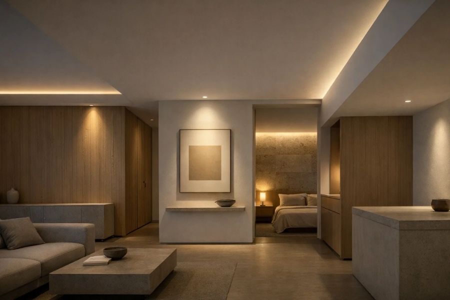 Thiết kế chiếu sáng phong cách tối giản Minimalism - Tinh gọn nhưng đủ đầy 16 Chiếu sáng phong cách Minimalism nhà ở tối giản