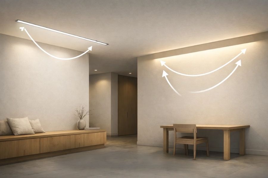 Thiết kế chiếu sáng phong cách tối giản Minimalism - Tinh gọn nhưng đủ đầy 10 Tránh chiếu sáng trực diện