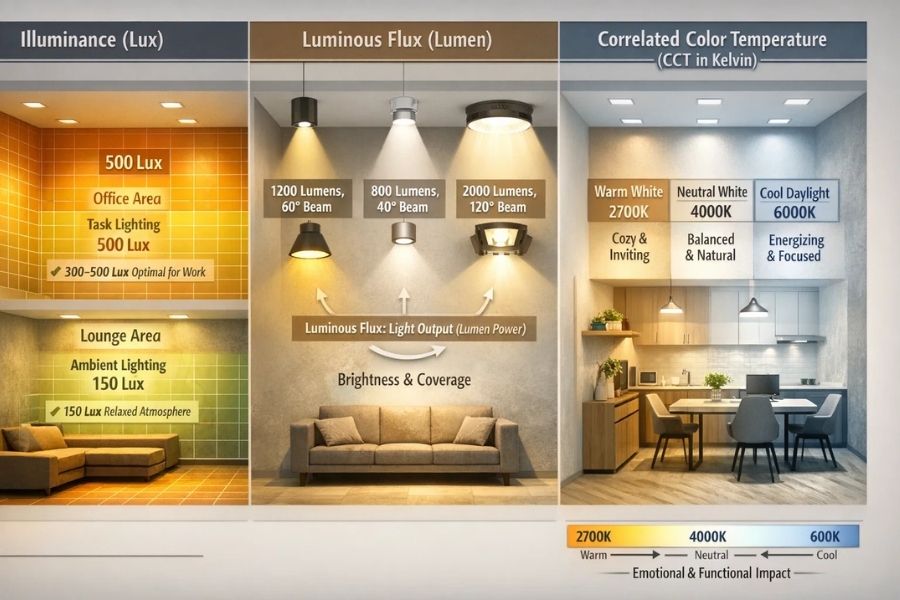 Chú trọng đến các yếu tố Độ rọi - nhiệt độ màu trong thiết kế chiếu sáng công trình kiến trúc