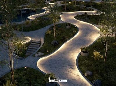 thiet ke chieu sang san vuon canh quan 3