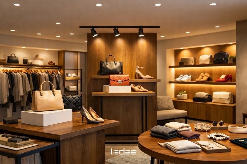 Bố trí đèn chiếu sáng cửa hàng để sản phẩm luôn nổi bật 2 Thiết kế đèn chiếu sáng cửa hàng