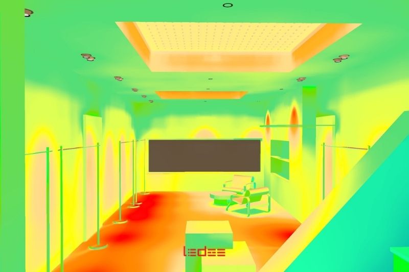 Bố trí đèn chiếu sáng cửa hàng để sản phẩm luôn nổi bật 15 Tính toán độ rọi, cường độ ánh sáng trong không gian cửa hàng