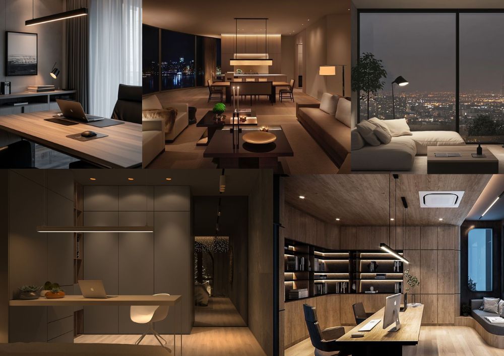 Thiết kế chiếu sáng căn hộ/chung cư cao cấp - Công thức 3 vùng sáng 3 Ánh sáng nhiệm vụ trong chiếu sáng căn hộ