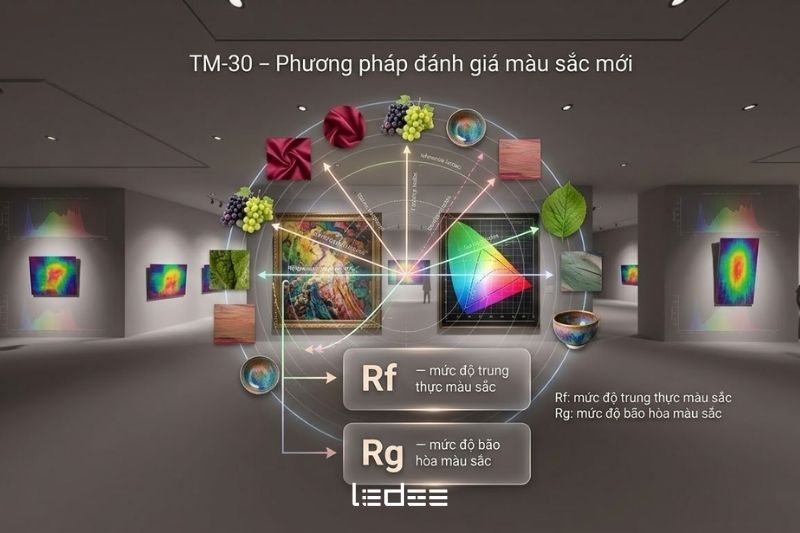 Hệ màu R1-R15 trong CRI: Cách CIE đánh giá khả năng hoàn màu của nguồn sáng 13 Độ hoàn màu CRI và xu hướng TM-30