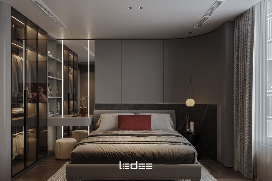 Hướng dẫn thiết kế chiếu sáng phòng ngủ khoa học giúp thư giãn 13 Một dự án thiết kế chiếu sáng phòng ngủ của LEDEE