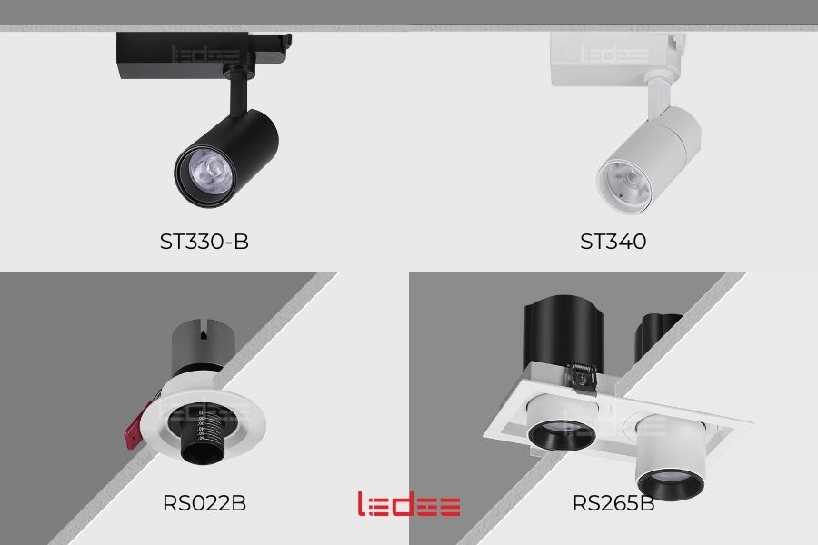 5 loại đèn chiếu sáng nghệ thuật 2026 mà dân kiến trúc cần cập nhật 12 Một số mẫu đèn LED nghệ thuật spotlight nổi bật của LEDEE